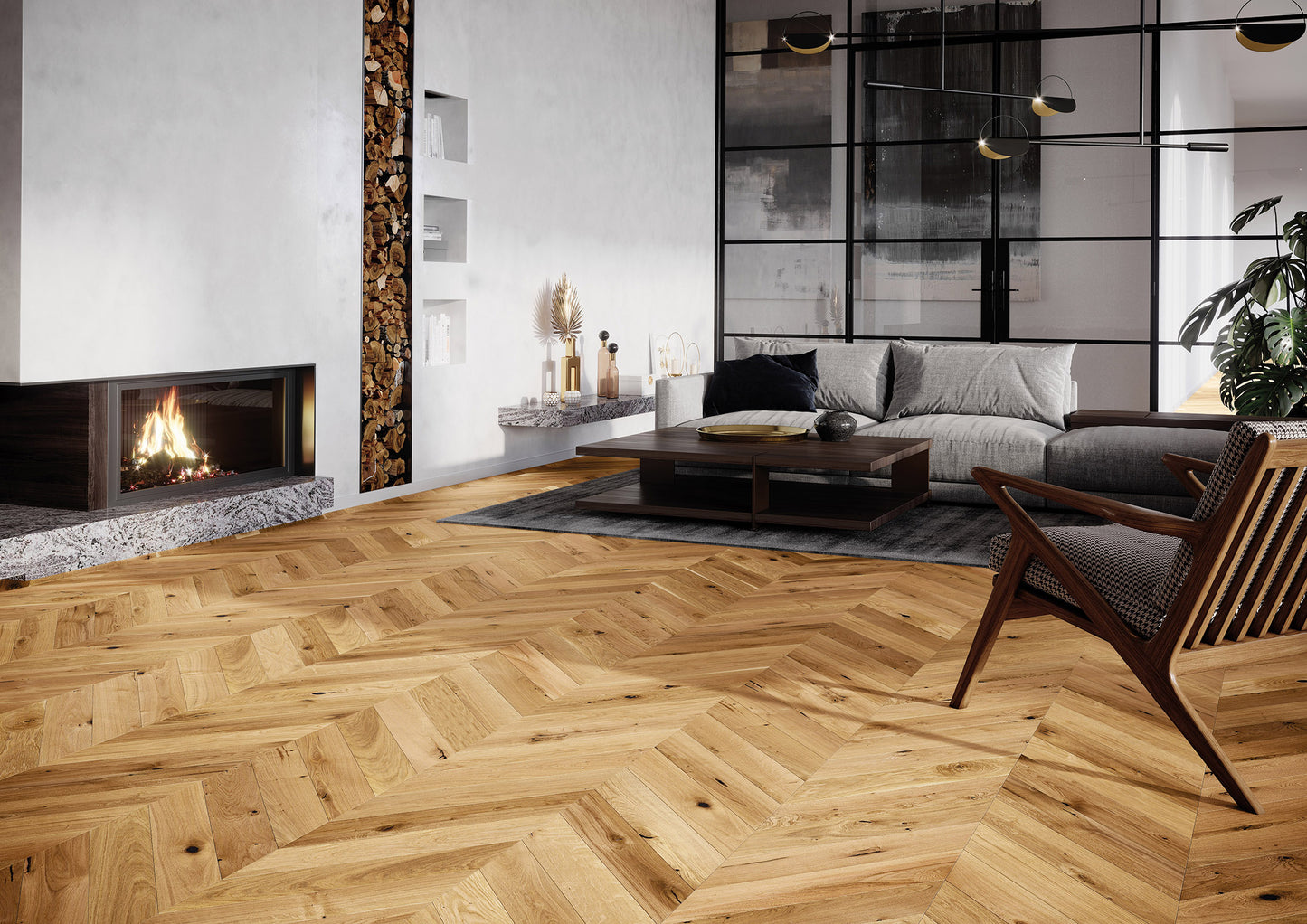 Timba Floor Chevron European Oak - 14mm x 130mm