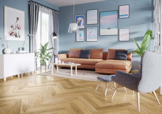 Natural Oak Herringbone