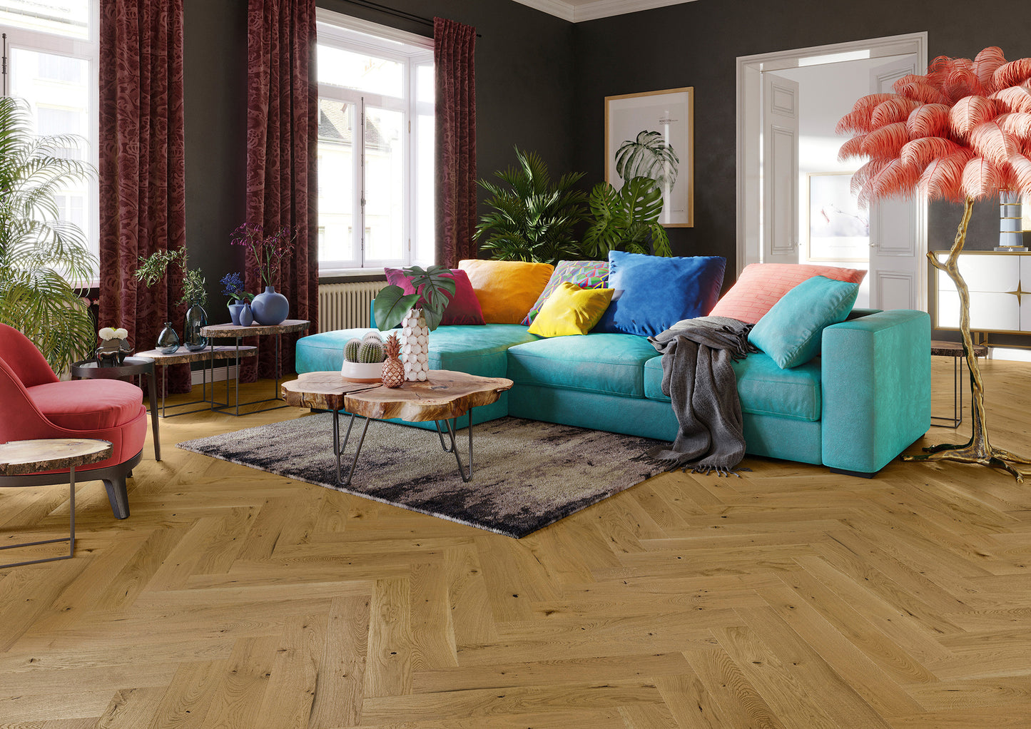 Timba Floor Herringbone European Oak - 14mm x 110mm