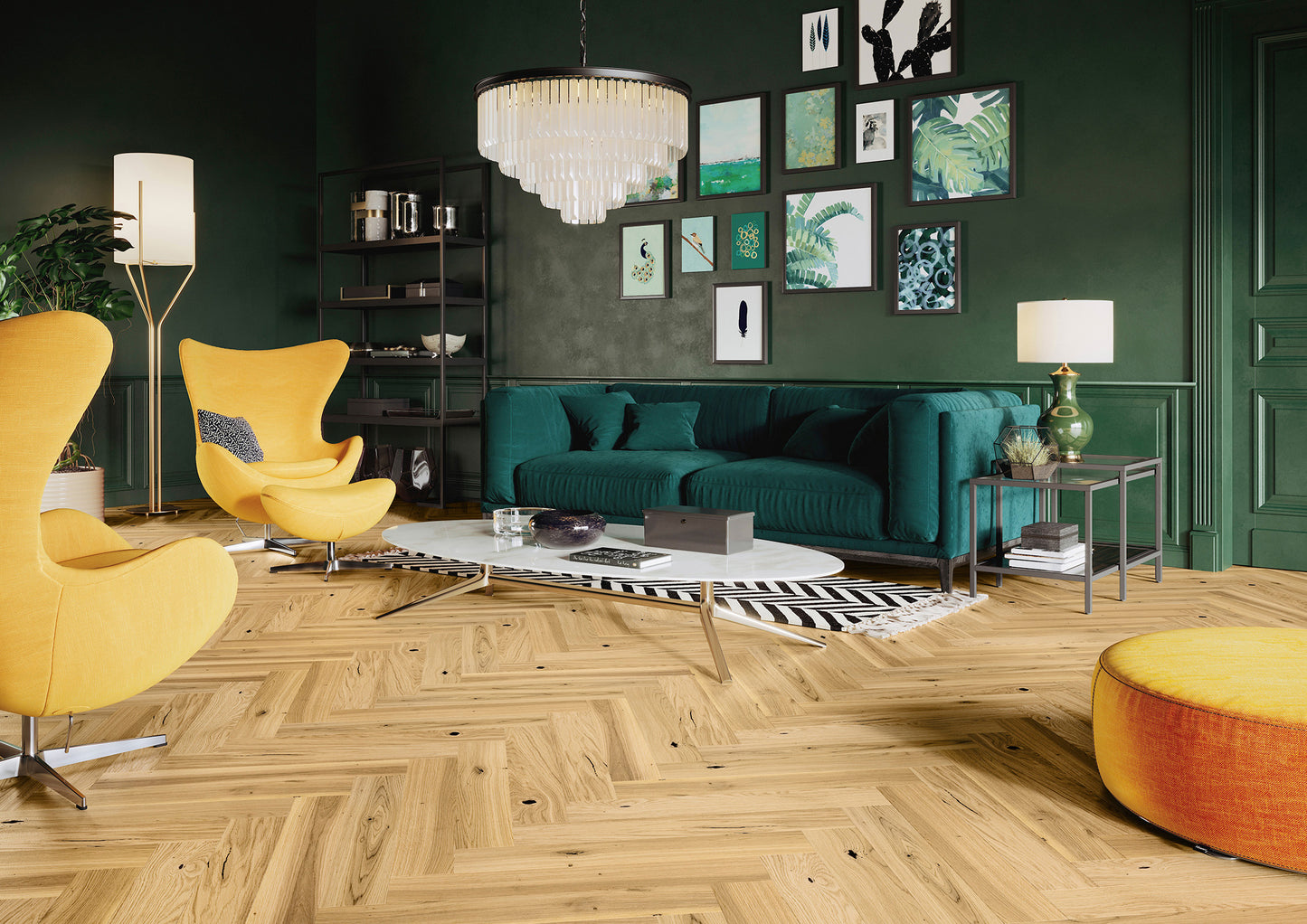 Invisible Oak Herringbone